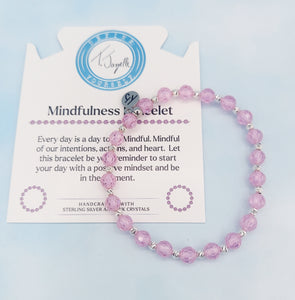 Pink CZ Crystal Mindfulness Bracelet - TJazelle