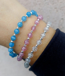 Pink CZ Crystal Mindfulness Bracelet - TJazelle