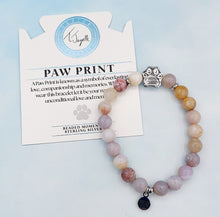 Load image into Gallery viewer, "Paw Print" on Australian Agate Precious Symbols Bracelet - TJazelle *Retired*