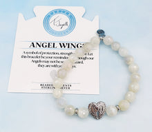 Load image into Gallery viewer, Angel Wings Moonstone Precious Symbols Bracelet - TJazelle