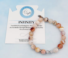 Load image into Gallery viewer, Infinity Sakura Agate Precious Symbols Bracelet - TJazelle