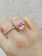 Load image into Gallery viewer, Oval Pink Topaz Ring - 10K Rose Gold