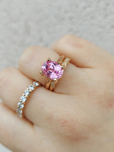 Load image into Gallery viewer, Oval Pink Topaz Ring - 10K Rose Gold