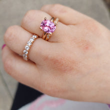Load image into Gallery viewer, Oval Pink Topaz Ring - 10K Rose Gold