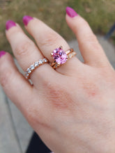 Load image into Gallery viewer, Oval Pink Topaz Ring - 10K Rose Gold