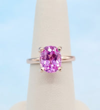 Load image into Gallery viewer, Oval Pink Topaz Ring - 10K Rose Gold