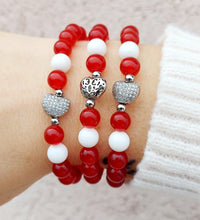 Load image into Gallery viewer, Pave Heart &amp; Red Marie&#39;s Exclusive Bracelet - TJazelle