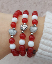 Load image into Gallery viewer, Pave Heart &amp; Red Marie&#39;s Exclusive Bracelet - TJazelle