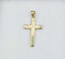 Load image into Gallery viewer, Polished &amp; Satin Cross - 14K Yellow Gold