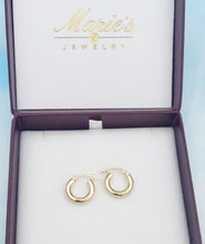 Load image into Gallery viewer, Small Polished Hoop Earrings - 14K Yellow Gold