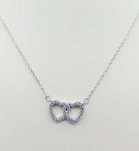 Load image into Gallery viewer, Double Interlocking Heart Necklace - Sterling Silver