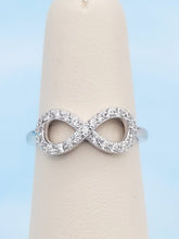 Load image into Gallery viewer, Infinity Ring with CZ - Sterling Silver