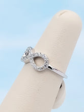 Load image into Gallery viewer, Infinity Ring with CZ - Sterling Silver
