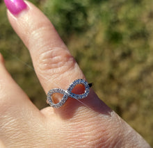 Load image into Gallery viewer, Infinity Ring with CZ - Sterling Silver
