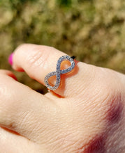 Load image into Gallery viewer, Infinity Ring with CZ - Sterling Silver