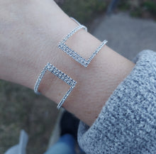 Load image into Gallery viewer, Flex Fancy Bangle Bracelet with Rhinestones