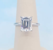Load image into Gallery viewer, 3 Carat CZ &amp; White Gold Engagement Ring - 10K White Gold