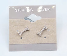 Load image into Gallery viewer, Clear CZ Dog Bone Studs