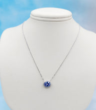 Load image into Gallery viewer, Tanzanite CZ Stone Necklace - Sterling Silver