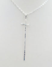 Load image into Gallery viewer, Modern Cross Necklace - Sterling Silver