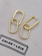 Load image into Gallery viewer, Luxe Link Hoops- Chloe &amp; Lois
