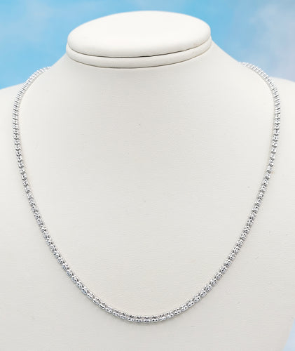 14K 2.74mm Fancy Ice Chain Necklace - 2.74mm 14K White Gold