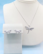 Load image into Gallery viewer, Dragonfly CZ Stud Earrings - Sterling Silver