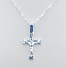Load image into Gallery viewer, Small Crucifix Cross &amp; Chain - Sterling Silver
