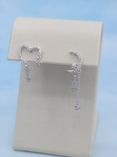 Load image into Gallery viewer, Mismatched Moon and Heart Stud &amp; Drop Earrings - Sterling Silver