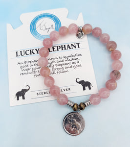 Lucky Elephant Silver Charm Bracelet - TJazelle