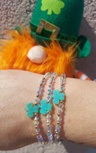 Load image into Gallery viewer, Shamrock &amp; Crystal AB “Amanda” Bracelet - Our Whole Heart Exclusive