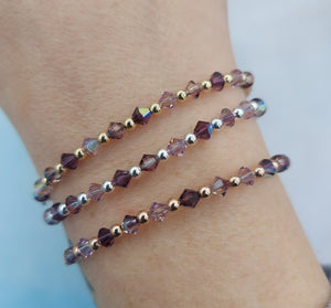 “Serenity" Purple Crystal Bracelet  - Marie's Exclusive Our Whole Heart