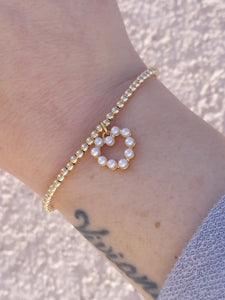 Pearl Love Gold Filled Bracelet  - Our Whole Heart
