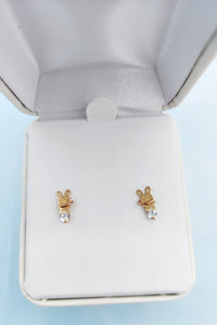 Bunny Stud Earring - 14K Yellow Gold