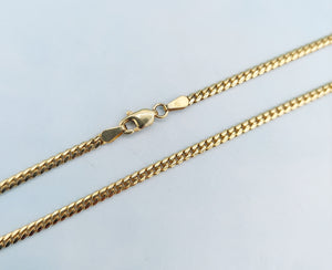 Cuban Link Anklet - 14K Yellow Gold