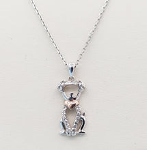 Load image into Gallery viewer, Dog Necklace - Sterling Silver &amp; Rose Gold