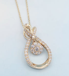 Dancing Diamond Necklace - 14K Gold