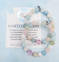 Load image into Gallery viewer, Morganite Stacker with Pink Crystal Bracelet - Limited Edition TJazelle
