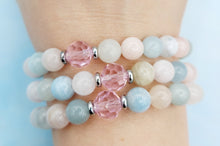 Load image into Gallery viewer, Morganite Stacker with Pink Crystal Bracelet - Limited Edition TJazelle