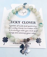 Load image into Gallery viewer, "Lucky Clover" Silver Charm Bracelet - TJazelle