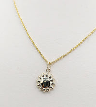 Load image into Gallery viewer, Polished Puffed Sun Pendant &amp; Cable Chain - 10K &amp; 14K Yellow Gold