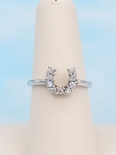 Load image into Gallery viewer, CZ Horseshoe Ring - Sterling Silver
