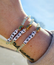 Load image into Gallery viewer, Lucky with Rainbow Charm Bracelet - Little Words Project