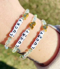 Load image into Gallery viewer, "Lucky" with Rainbow Charm Bracelet - Little Words Project