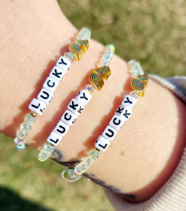 Lucky with Rainbow Charm Bracelet - Little Words Project