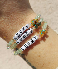 Load image into Gallery viewer, "Lucky" with Rainbow Charm Bracelet - Little Words Project