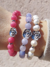 Load image into Gallery viewer, "Rose of Happiness" Sky Blue Jade Bracelet - TJazelle