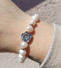 Load image into Gallery viewer, Pearl &quot;Rose of Compassion&quot; Bracelet - TJazelle