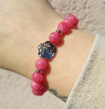Load image into Gallery viewer, "Rose of Love" Pink Jade Bracelet - TJazelle