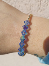Load image into Gallery viewer, &quot;Jumbo Swarovski Aqua Crystal&quot; Beaded Bracelet- Our Whole Heart